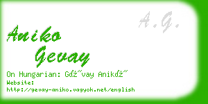 aniko gevay business card